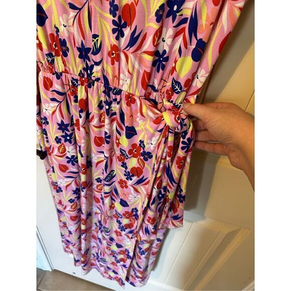 Boden Amanda Jersey Stretchy Midi Floral Print Dress Women Size 10 Regular D0277 - Picture 7 of 13